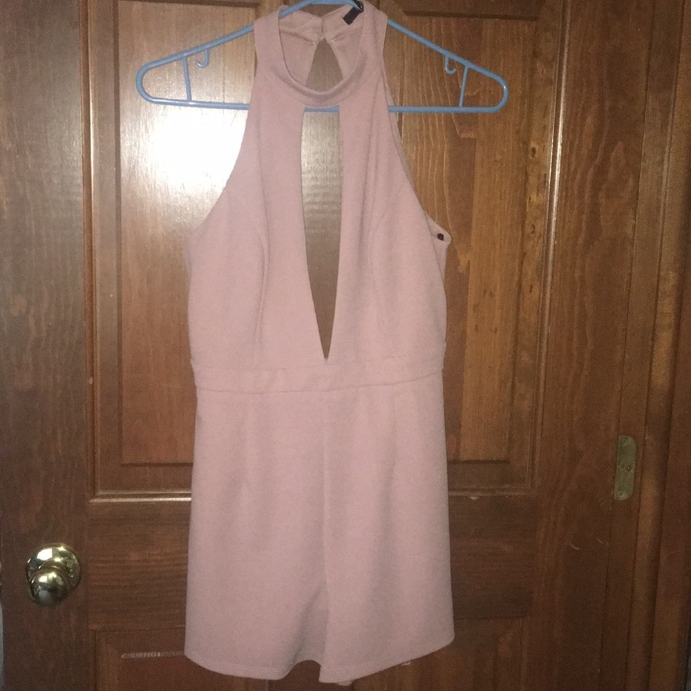 Deep v-neck romper
